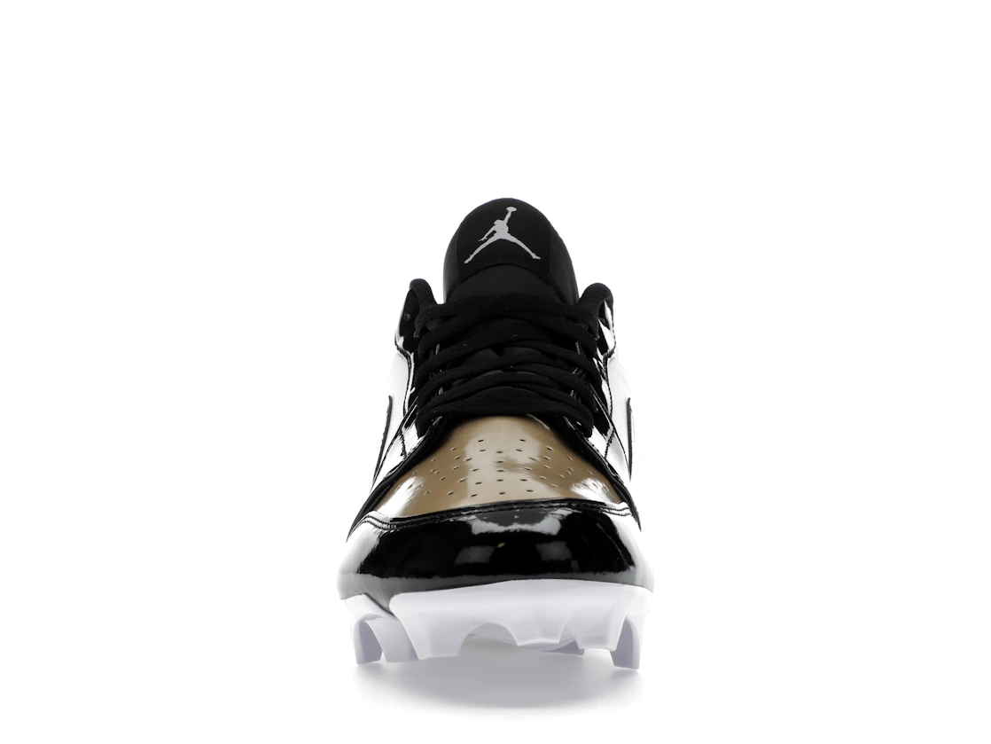 Vue 10 de Jordan 1 Low TD Cleat Patent Gold Toe