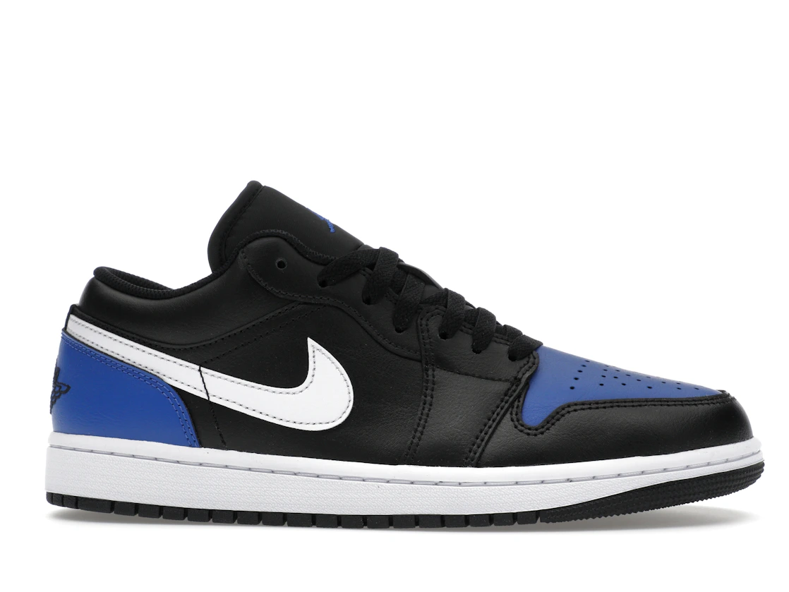 Vue 2 de Jordan 1 Low Black Royal Toe