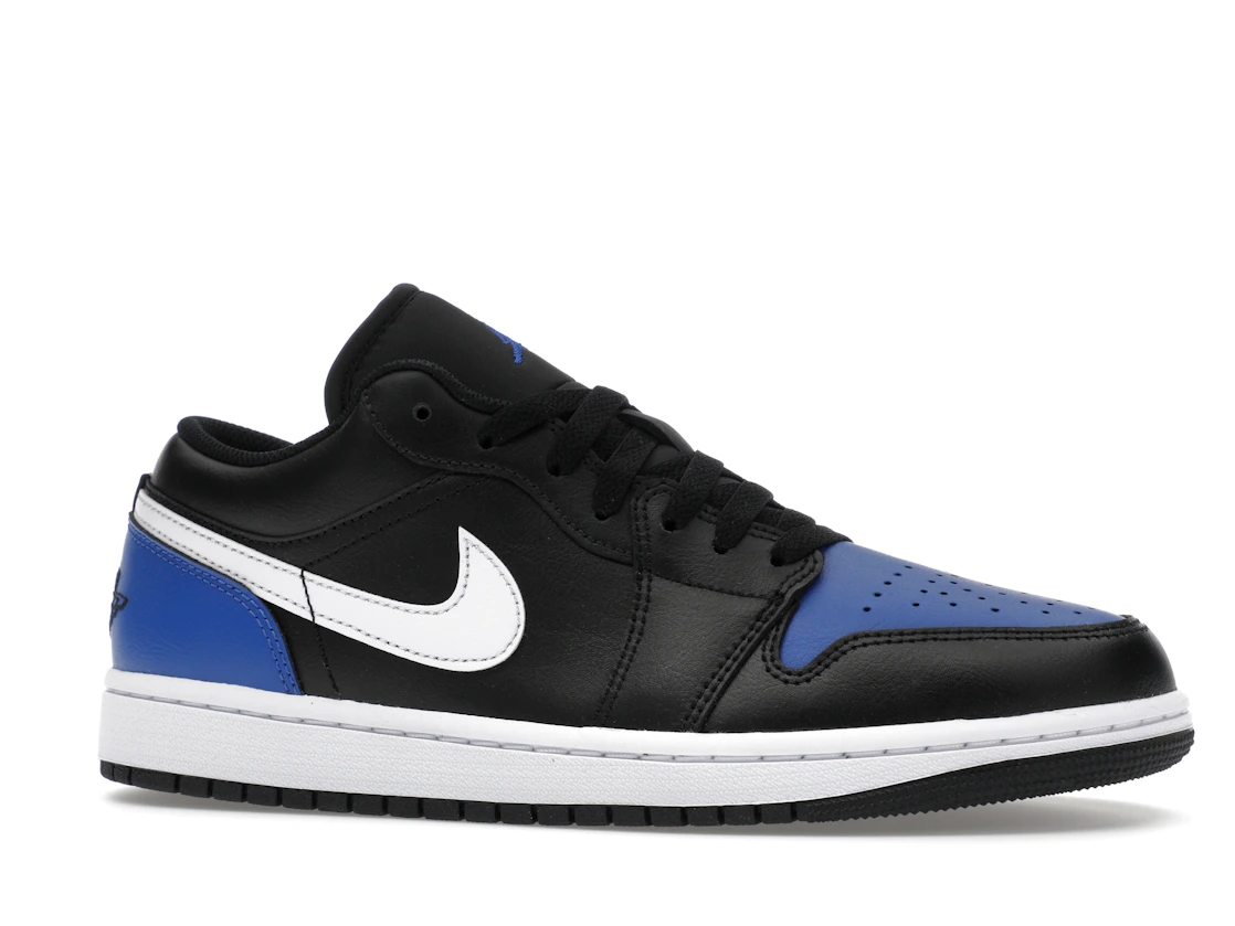 Vue 3 de Jordan 1 Low Black Royal Toe