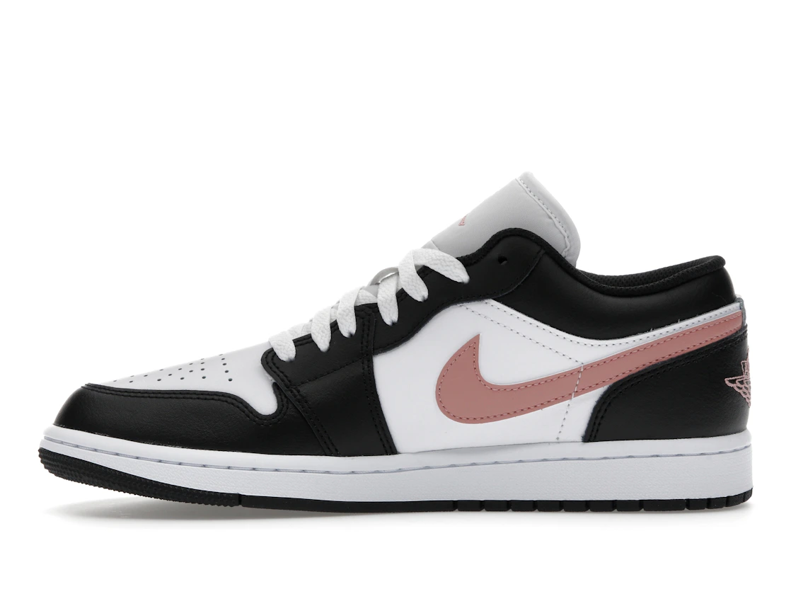 Vue 19 de Jordan 1 Low Black Rust Pink