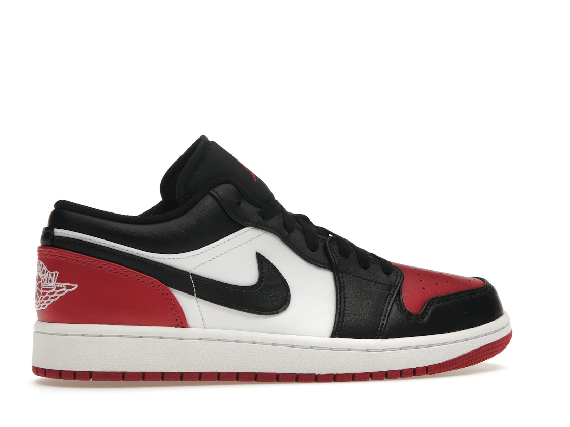 Vue 35 de Jordan 1 Low Bred Toe 2.0