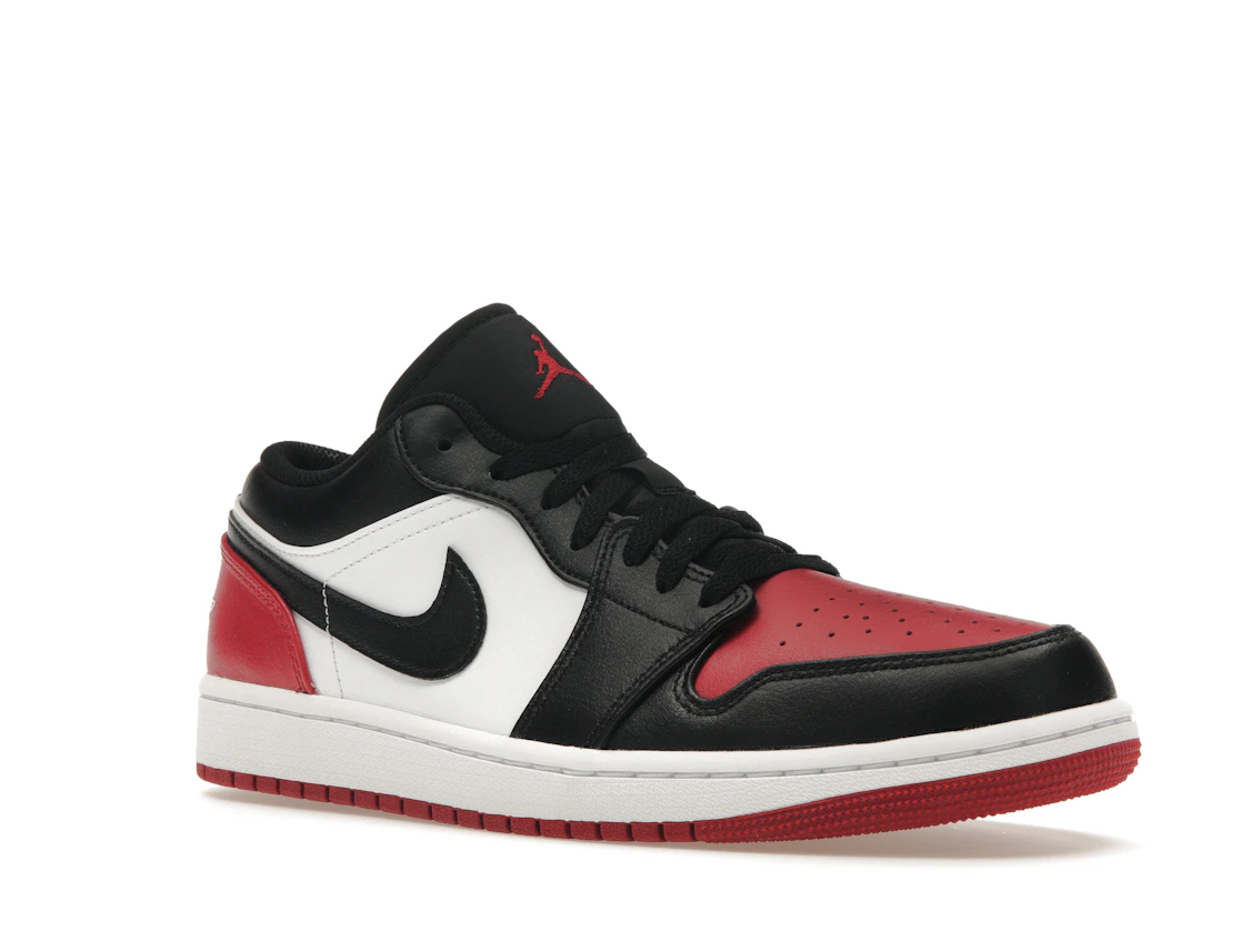 Vue 5 de Jordan 1 Low Bred Toe 2.0