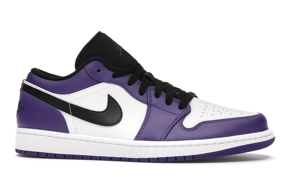 Vue 2 de Jordan 1 Low Court Purple White