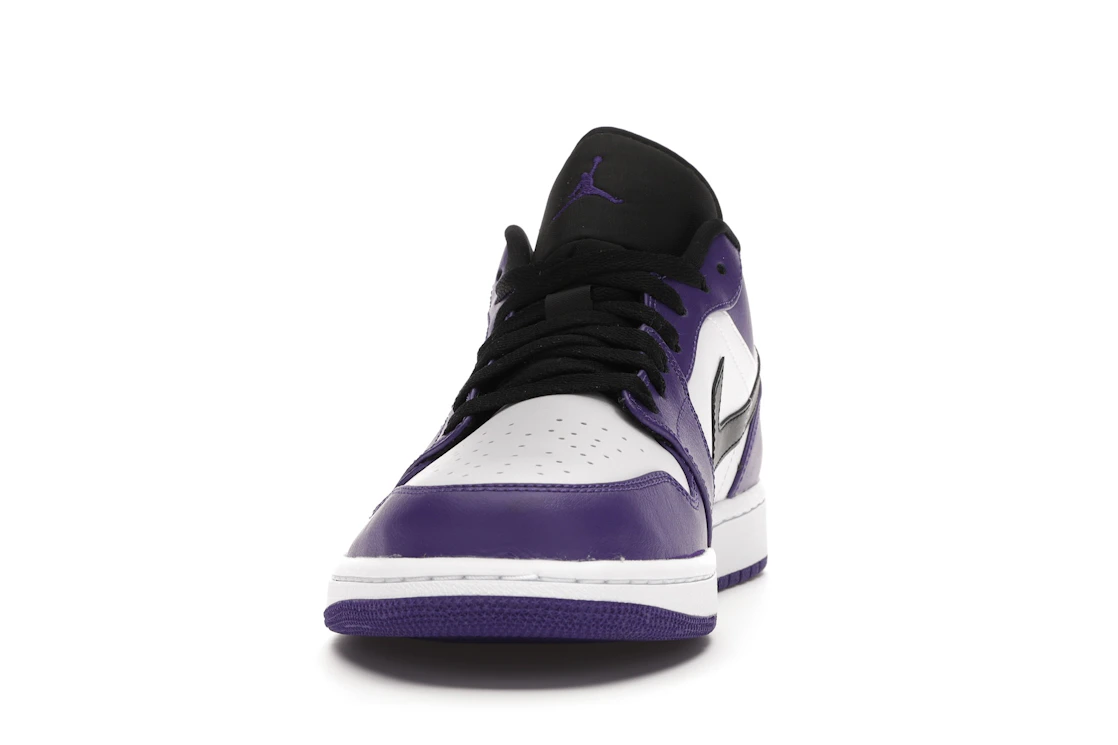 Vue 11 de Jordan 1 Low Court Purple White