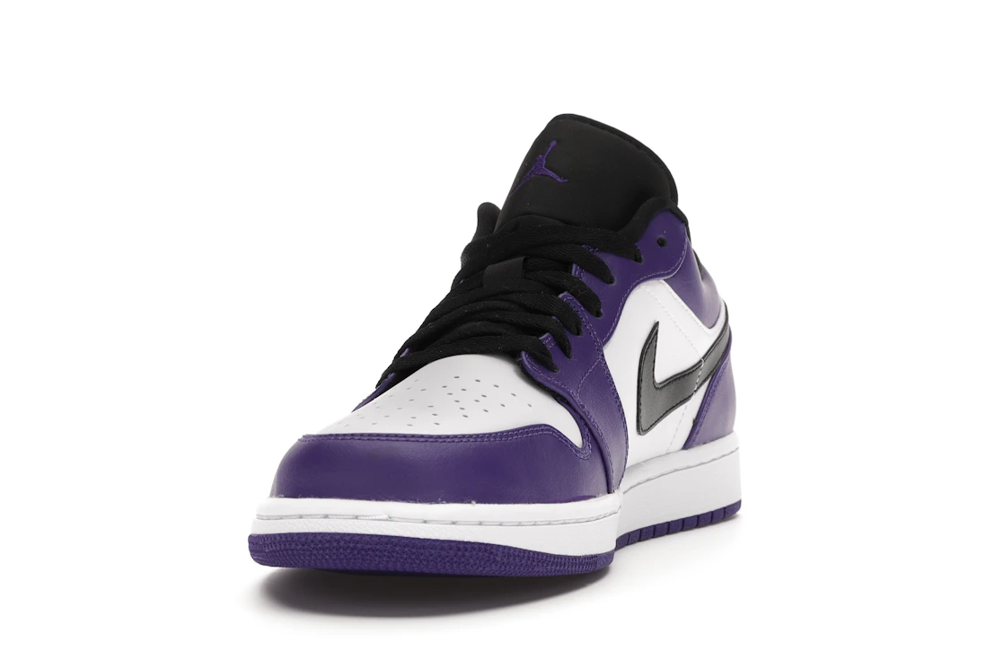 Vue 12 de Jordan 1 Low Court Purple White