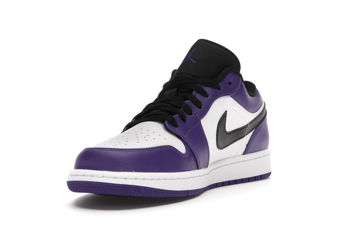 Vue 13 de Jordan 1 Low Court Purple White