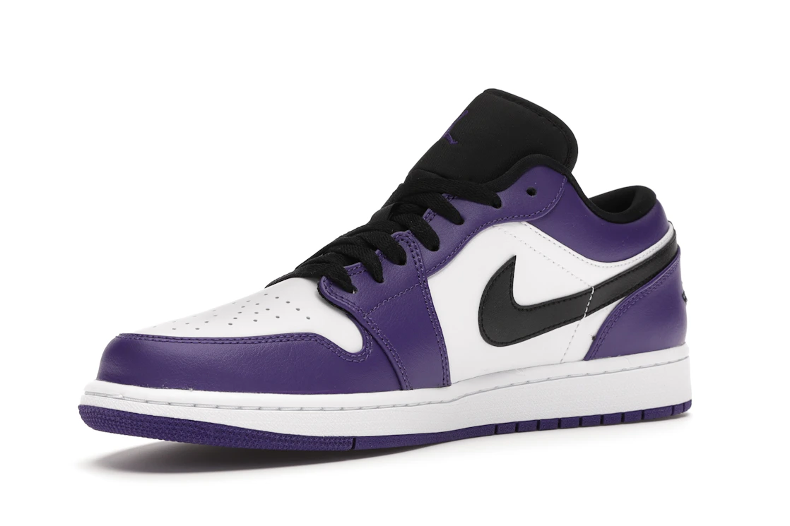 Vue 15 de Jordan 1 Low Court Purple White