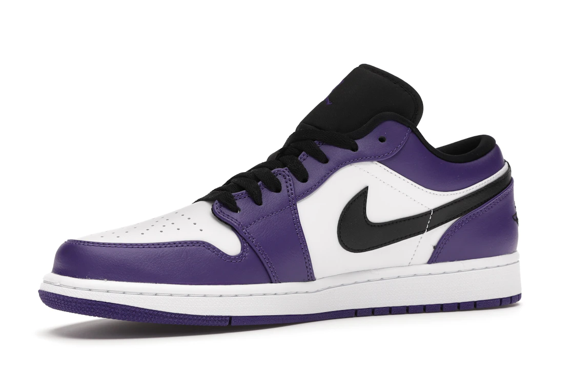 Vue 16 de Jordan 1 Low Court Purple White