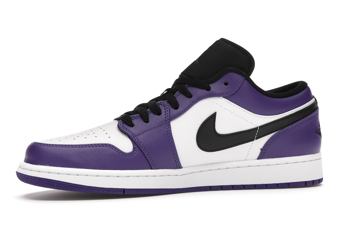 Vue 17 de Jordan 1 Low Court Purple White