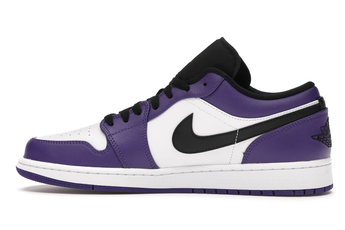 Vue 20 de Jordan 1 Low Court Purple White