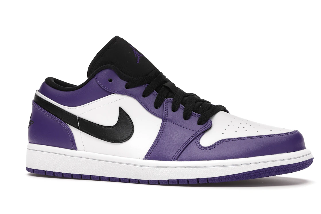 Vue 3 de Jordan 1 Low Court Purple White