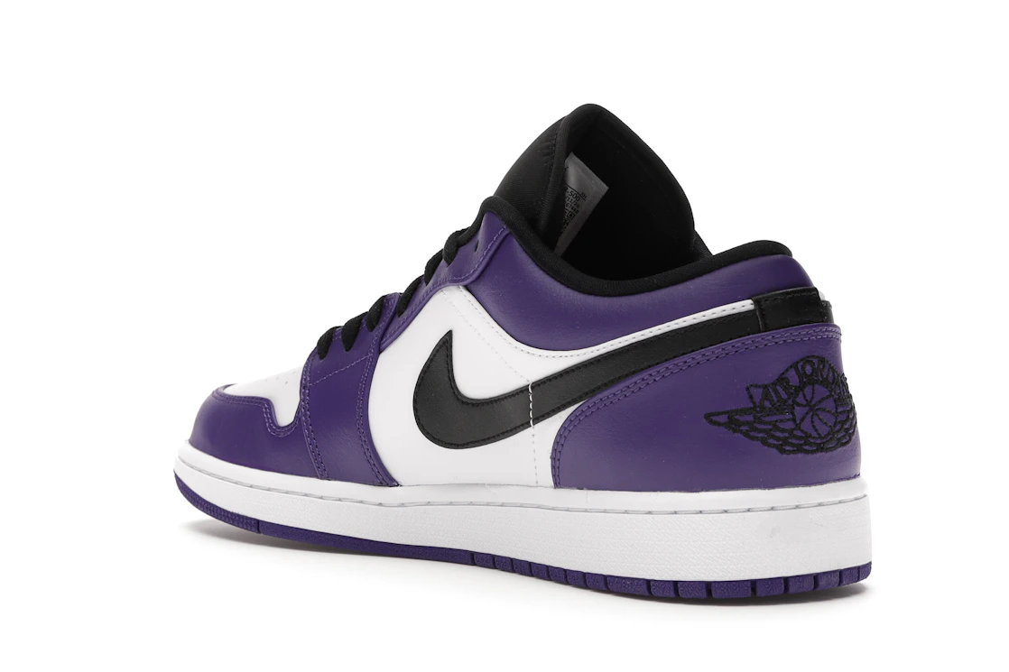 Vue 24 de Jordan 1 Low Court Purple White