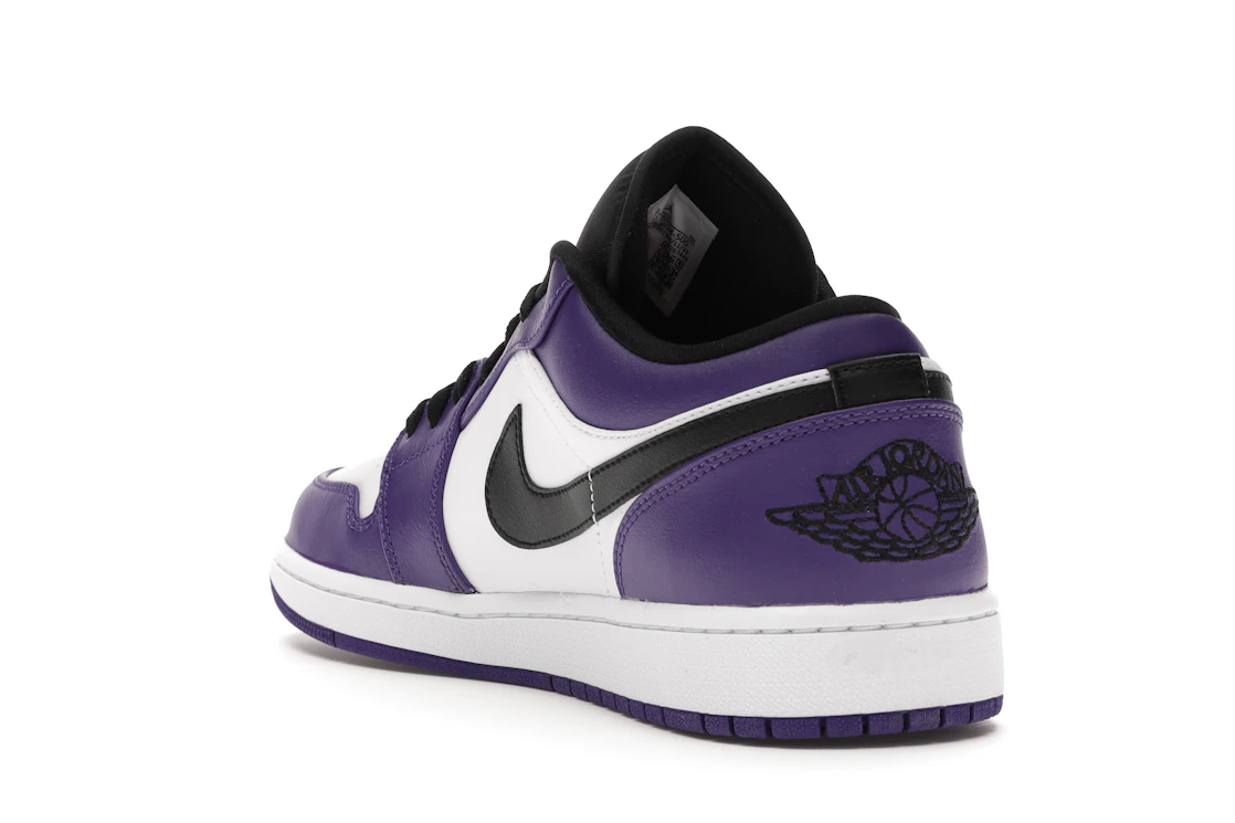 Vue 25 de Jordan 1 Low Court Purple White