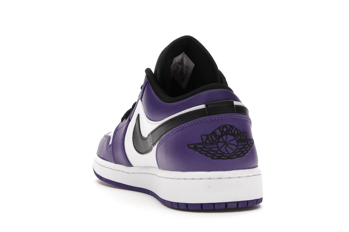 Vue 26 de Jordan 1 Low Court Purple White