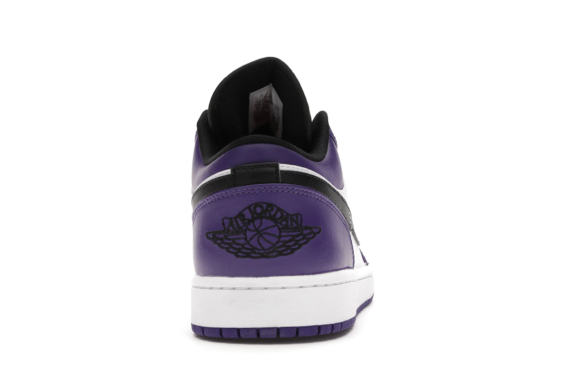 Vue 28 de Jordan 1 Low Court Purple White