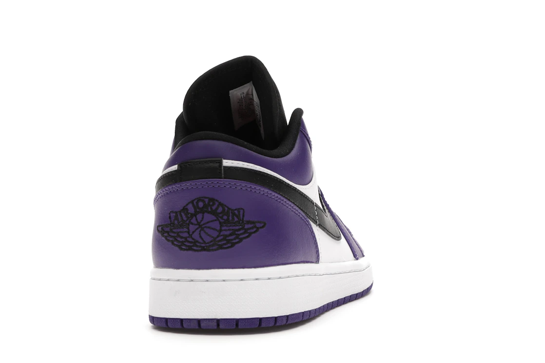 Vue 29 de Jordan 1 Low Court Purple White