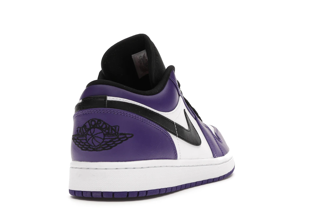 Vue 30 de Jordan 1 Low Court Purple White