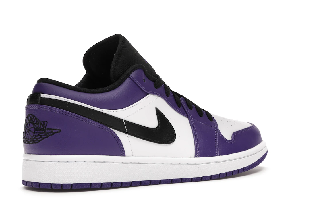Vue 33 de Jordan 1 Low Court Purple White
