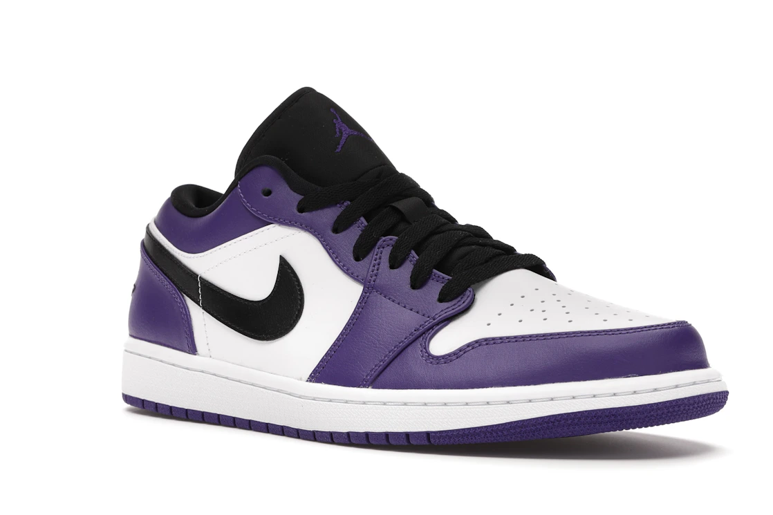 Vue 5 de Jordan 1 Low Court Purple White