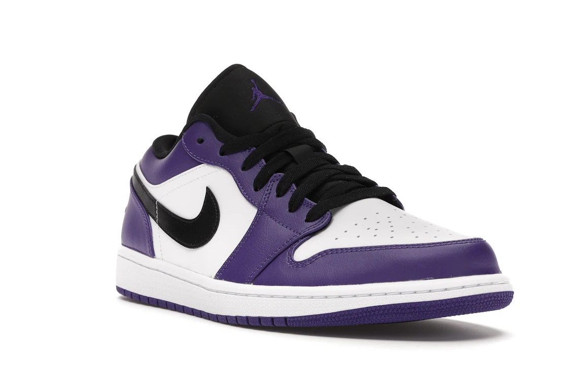 Vue 6 de Jordan 1 Low Court Purple White