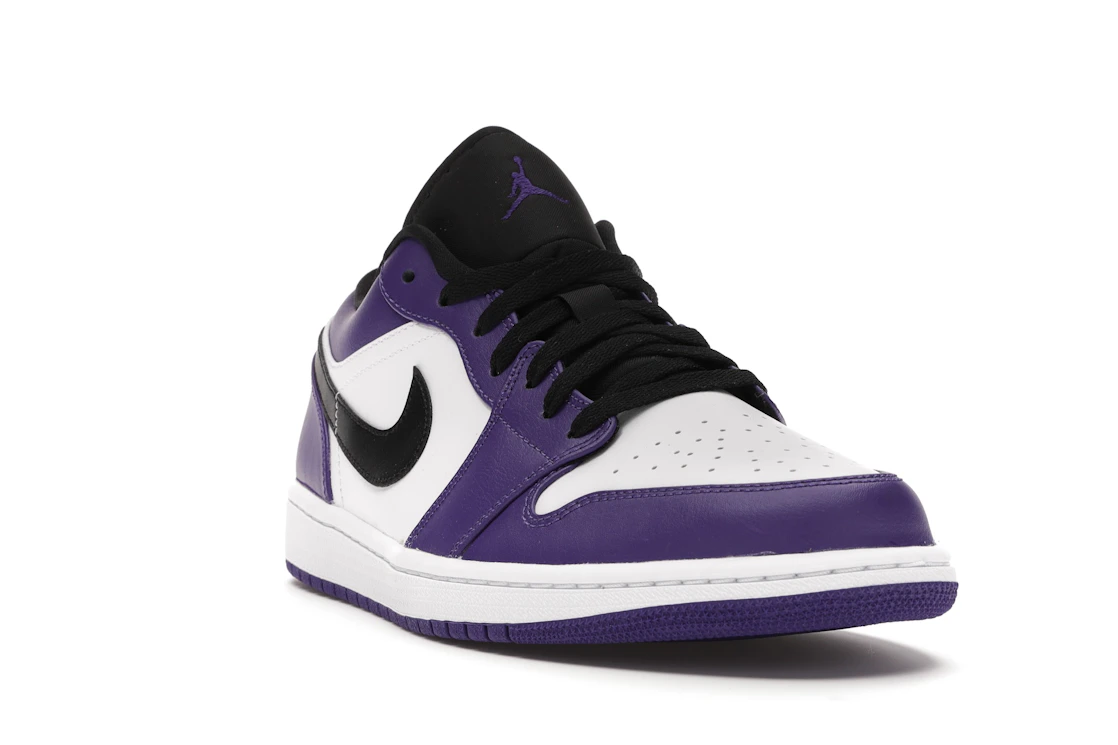 Vue 7 de Jordan 1 Low Court Purple White
