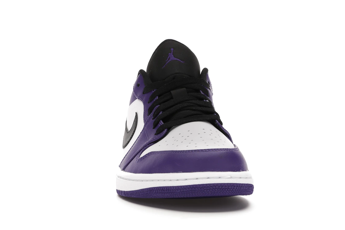Vue 9 de Jordan 1 Low Court Purple White