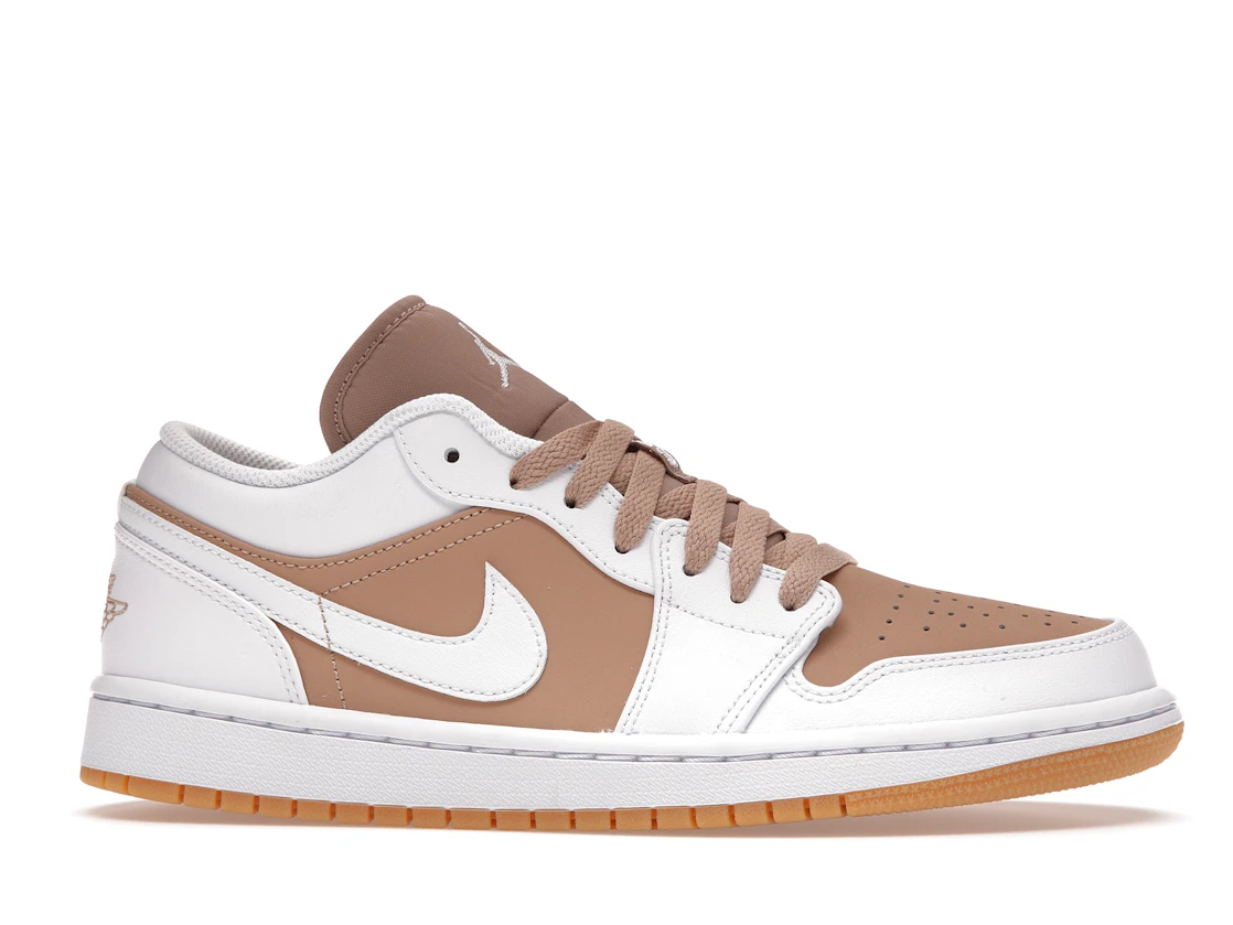 Vue 2 de Jordan 1 Low Gum White