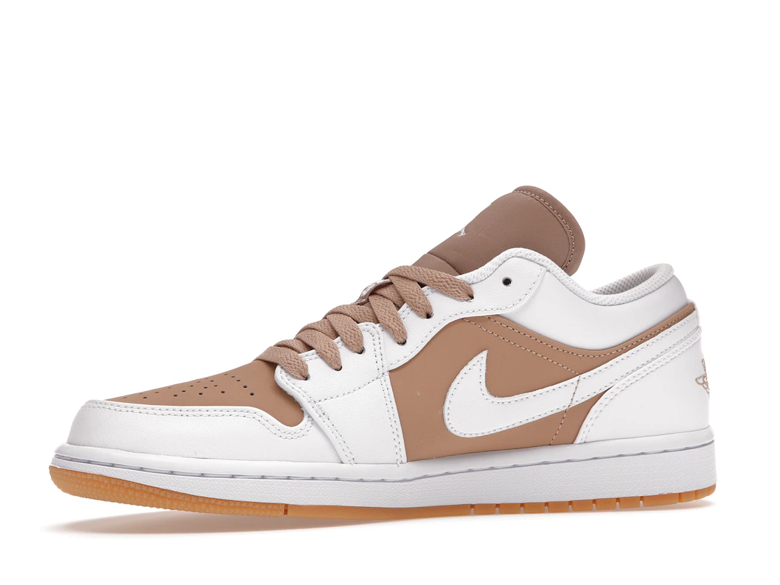 Vue 17 de Jordan 1 Low Gum White