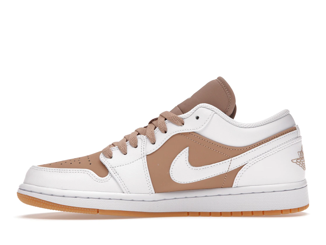 Vue 19 de Jordan 1 Low Gum White
