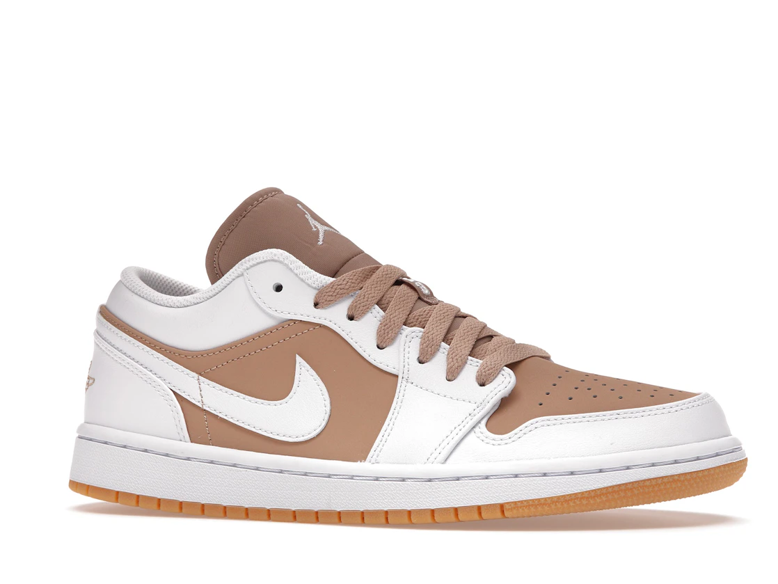 Vue 3 de Jordan 1 Low Gum White