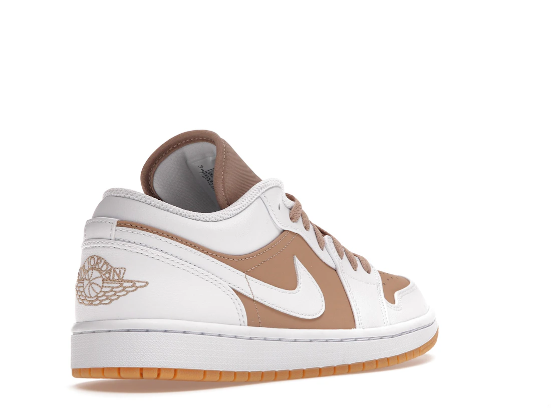 Vue 32 de Jordan 1 Low Gum White
