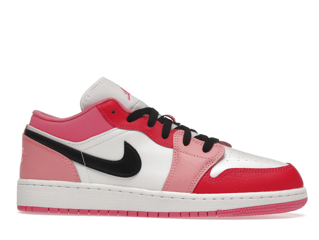 Vue 2 de Jordan 1 Low Pink Red (GS)