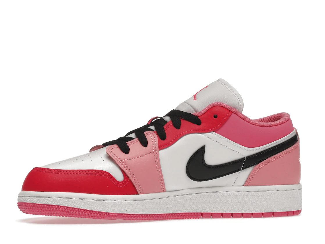 Vue 17 de Jordan 1 Low Pink Red (GS)