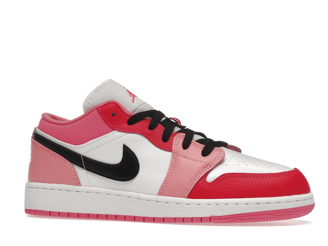 Vue 3 de Jordan 1 Low Pink Red (GS)