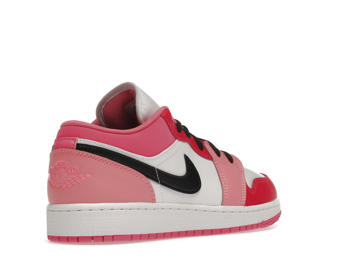 Vue 32 de Jordan 1 Low Pink Red (GS)