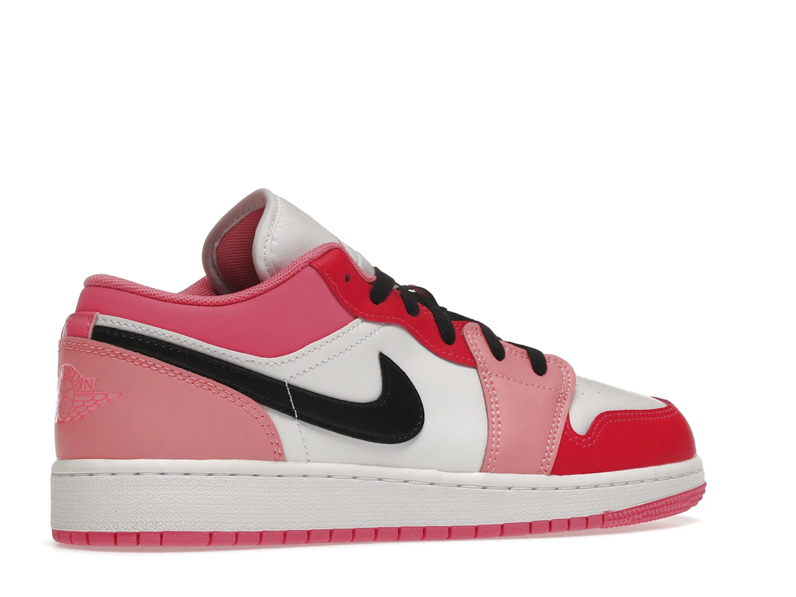 Vue 34 de Jordan 1 Low Pink Red (GS)
