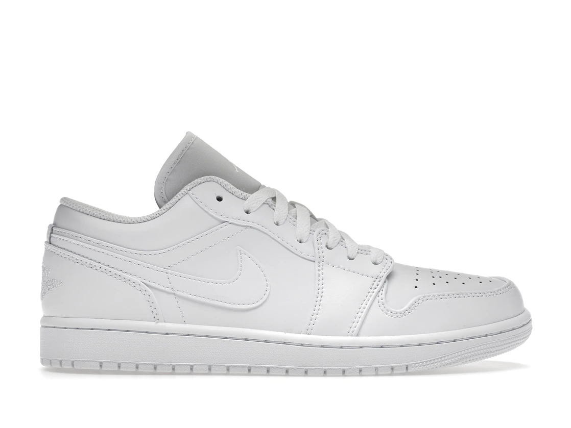 Vue 1 de Jordan 1 Low Triple White