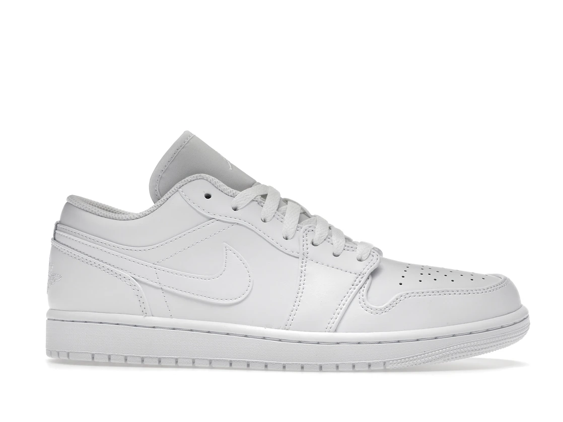 Vue 2 de Jordan 1 Low Triple White