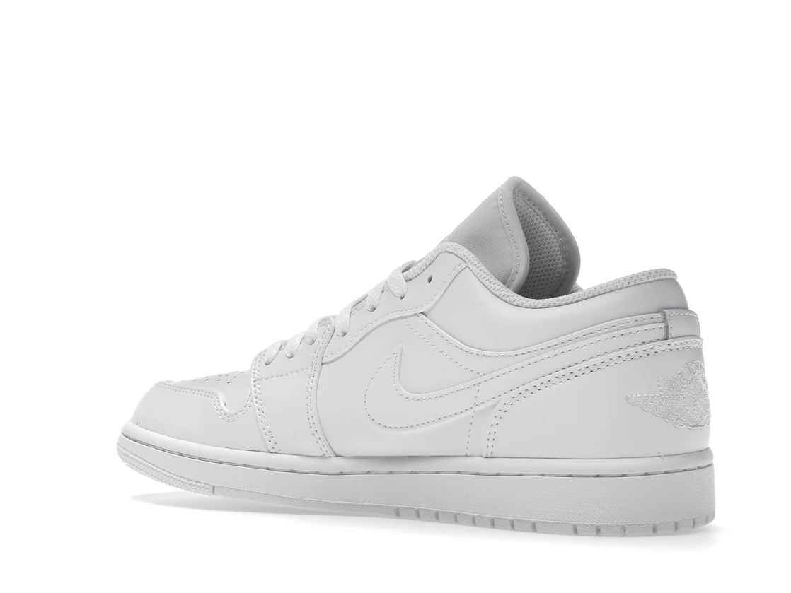 Vue 23 de Jordan 1 Low Triple White