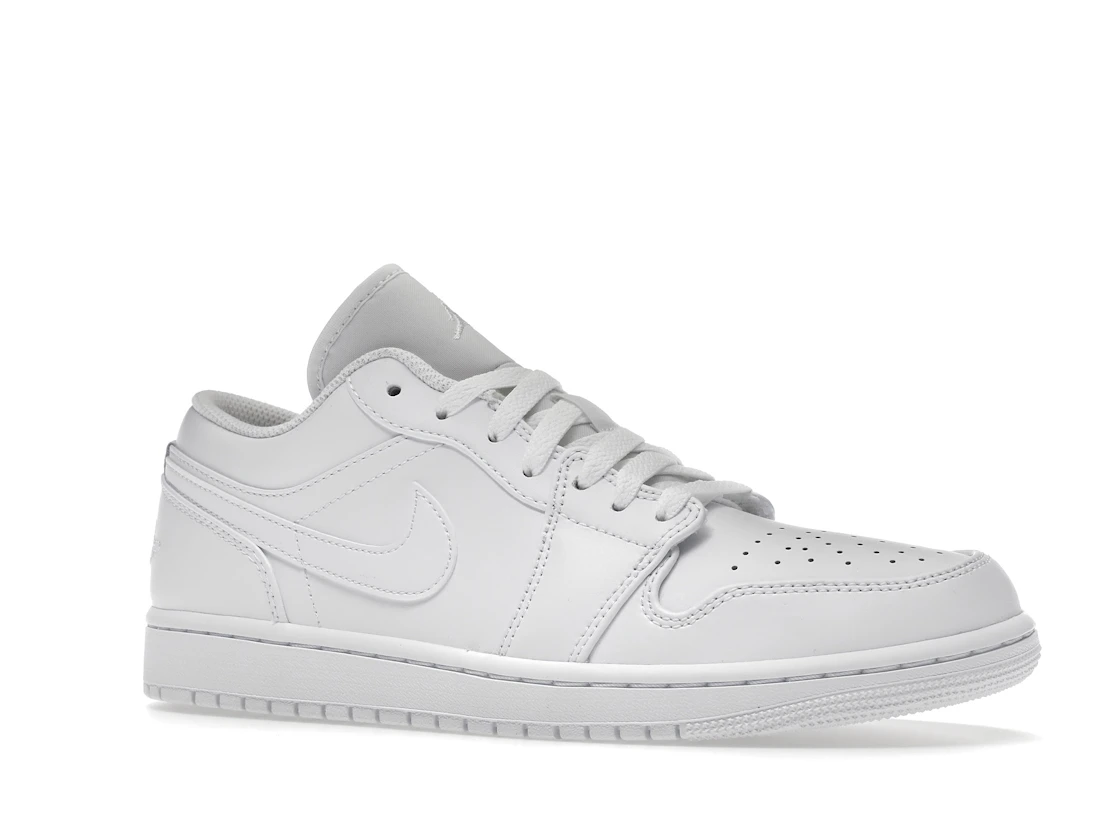 Vue 4 de Jordan 1 Low Triple White