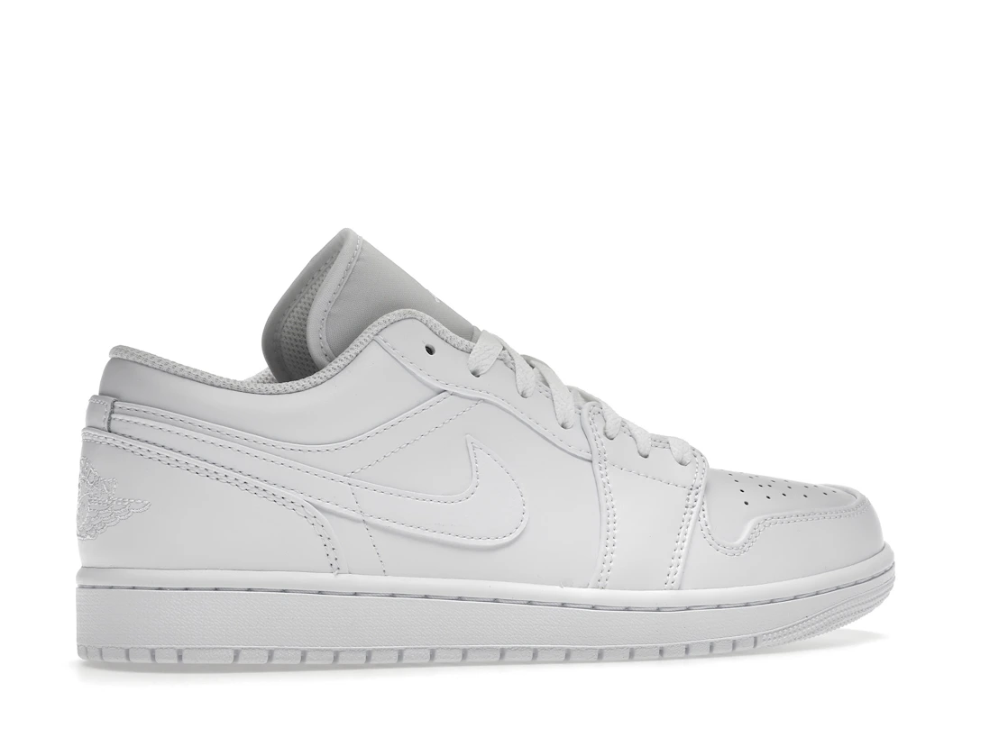 Vue 35 de Jordan 1 Low Triple White