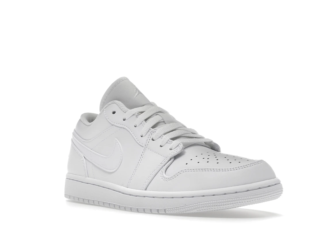 Vue 6 de Jordan 1 Low Triple White