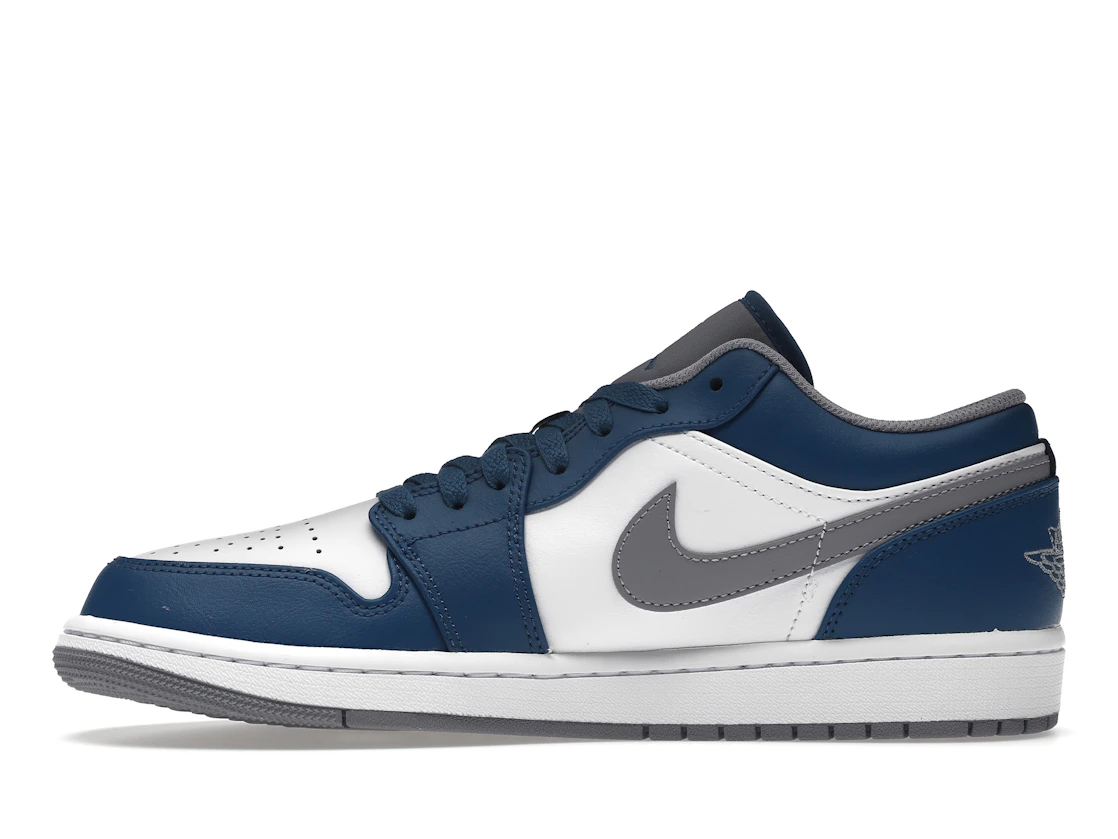 Vue 19 de Jordan 1 Low True Blue