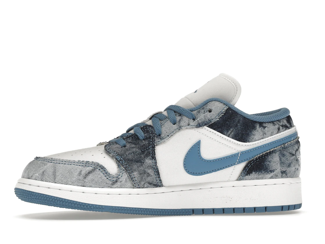Vue 18 de Jordan 1 Low Washed Denim (GS)