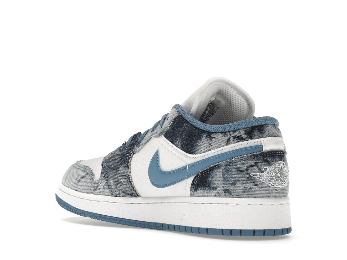 Vue 24 de Jordan 1 Low Washed Denim (GS)
