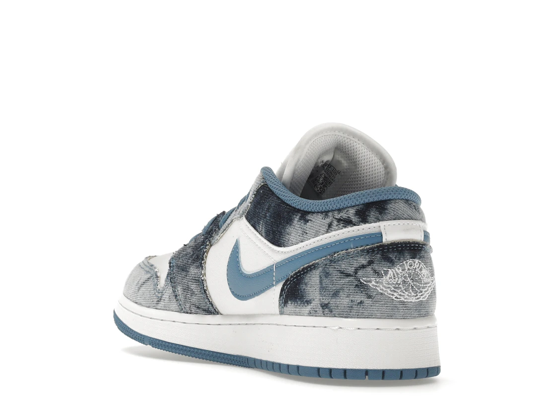 Vue 25 de Jordan 1 Low Washed Denim (GS)