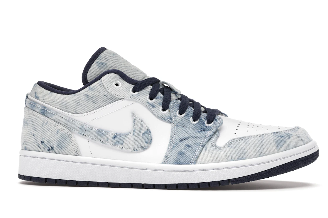 Vue 2 de Jordan 1 Low Washed Denim
