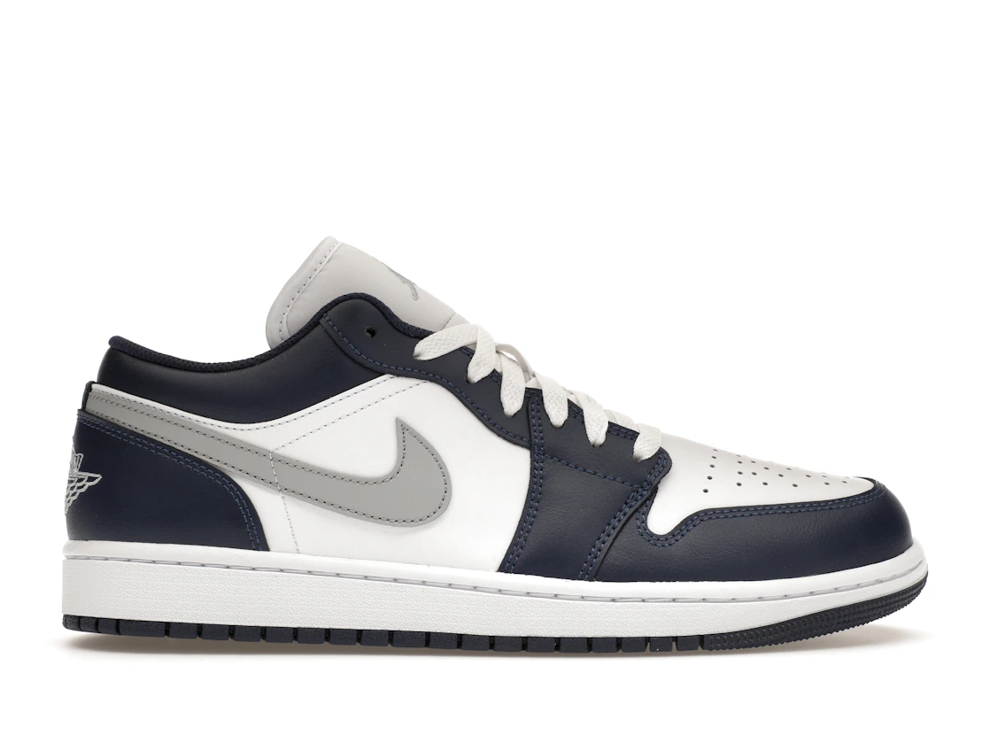 Vue 1 de Jordan 1 Low Wolf Grey Midnight Navy