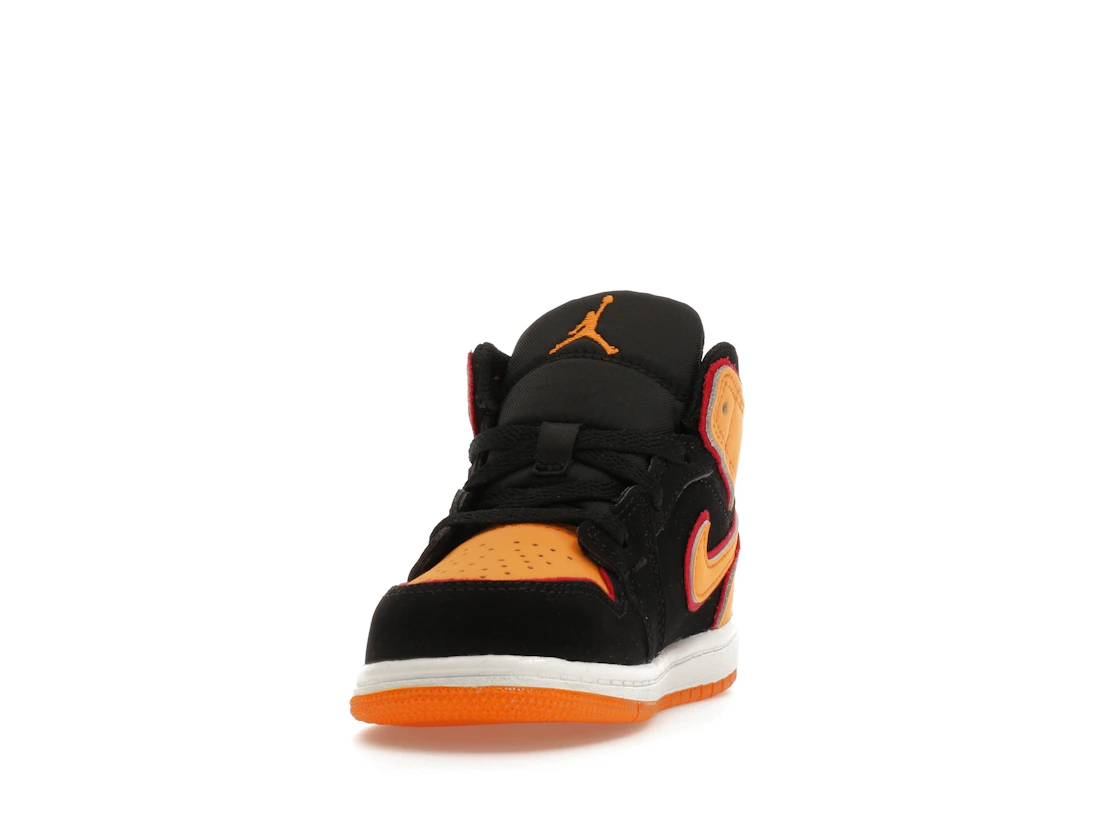 Vue 12 de Jordan 1 Mid SE Black Vivid Orange (TD)