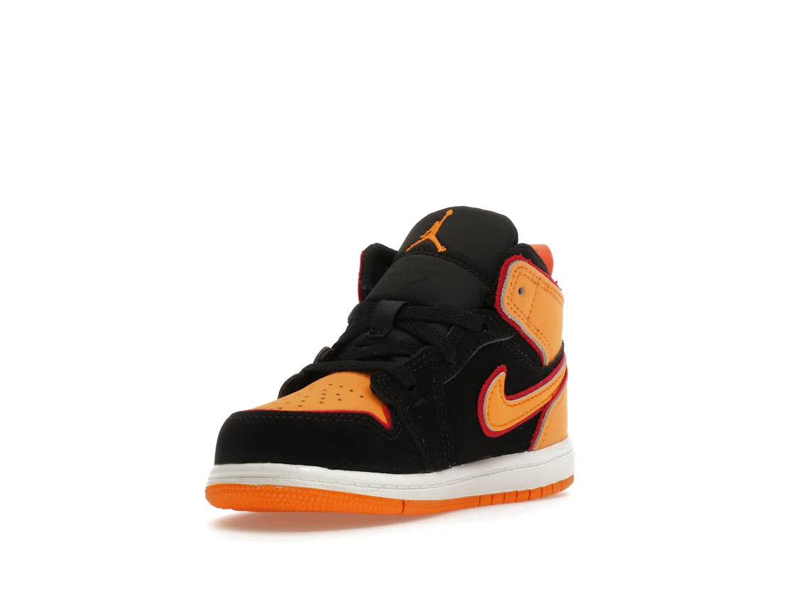 Vue 14 de Jordan 1 Mid SE Black Vivid Orange (TD)